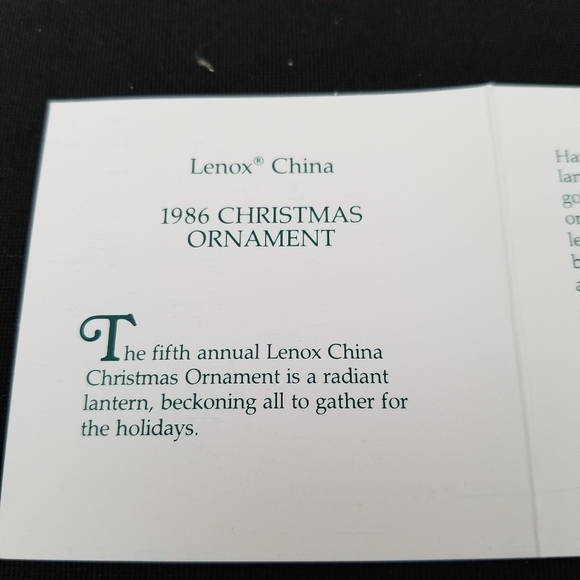 Lenox China 1986 Christmas Ornament MAGI LANTERN Christmas Tree Ornament In Box - Picture 6 of 12